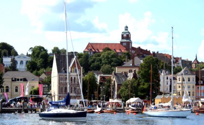 Der Flensburger Hafen und das Alte Gymnasium