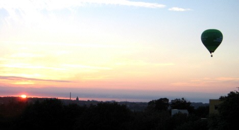 Abendstimmung mit Heiluftballon
