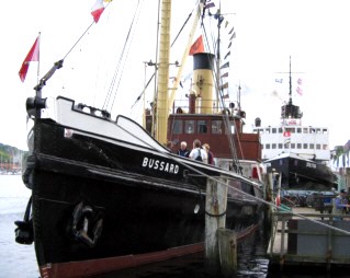 Die Bussard und die Stettin an der Schiffbrcke
