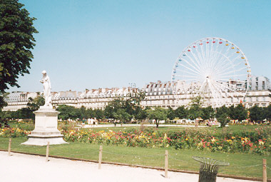 In den Tuilerien mit Blick auf die Rue de Rivoli